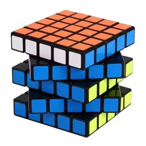 Cubul Rubik, 5x5, din plastic, pentru copii 6 ani+, 6.2x6.2 cm, multicolor - Img 3