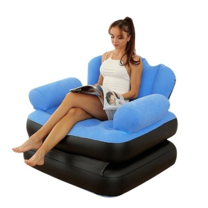 Fotoliu sezlong gonflabil 2 in 1, Material PVC, Dimensiune 100x98x90 cm - Img 7