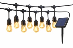 Ghirlanda luminoasa cu panou solar - Lungime 10 metri 20 Becuri LED - Lumina calda