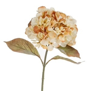 Hortensie artificiala, cu tulpina lunga , in culori calde, 66 cm, roz/bej - Img 2