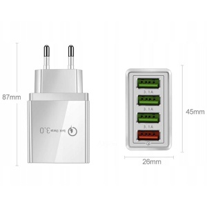 Incarcator cu 4 porturi USB 3.0,Incarcare ultra-rapida - Img 3