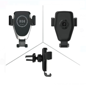 Incarcator telefoane mobile auto, wireless, plastic, dimensiune 90x7.5x10.5cm, Negru - Img 4