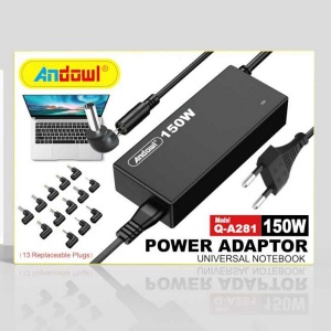 Incarcator universal pentru laptop A281, 150W, 13 mufe magnetice, cablu de 2m, negru - Img 2