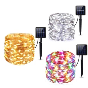 Instalatie Solara, cu Lumina Alba calda/rece si Multicolora, 300 LED-uri, 8 Efecte, 30m