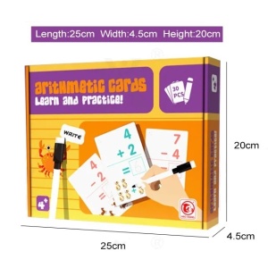 Joc Educativ Invata matematica cu 30 de cartonase reutilizabile, pentru copii 4 ani+, multicolor - Img 8