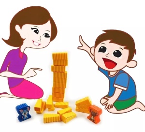 Joc Educativ, Turnul de Branza, Stivuire si Echilibru, pentru Copii de 4 ani+, cu 22 piese, Multicolor - Img 5