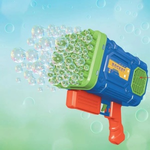 Jucarie baloane de sapun, mitraliera, capacitate 100ml, verde-portocaliu - Img 1