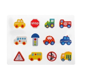 Jucărie din Lemn, Autostradă 3D cu 12 Figurine - Img 4