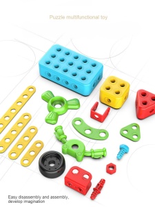 Jucarie educativa si interactiva STEM, 404 piese de constructie puzzle 3D, pentru copii 6 ani+, multicolor - Img 5