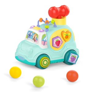 Jucarie interactiva de sortare - Camionul cu sunete, pentru Copii de la 18 luni+, Verde-Multicolor - Img 1