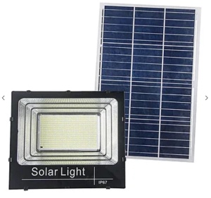 KIT Proiector 200w LED DIMABIL JORTAN cu Panou Solar INDIVIDUAL si Telecomanda - Img 2