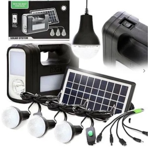 Kit solar GD-Lite 8017 dotat cu dispozitive USB cu 3 becuri LED + acumulator de mare capacitate HA - Img 3