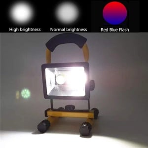 Lampa de lucru tip proiector cu 2 LED-uri COB, Putere 50W, 3 Acumulatori inclusi - Img 4