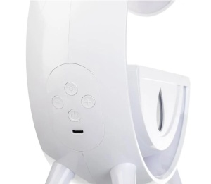 Lampa LED cu Umidificator, Boxa si USB, plastic, 24x8x26cm, alb - Img 2