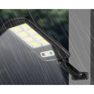 Lampa solara 8COB 160 LED, Senzor de miscare, lumina, telecomanda - Img 5