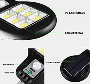 Lampa solara CL 182-6 cu Brat reglabil si Senzor de Miscare si telecomanda, pentru exterior - Img 4