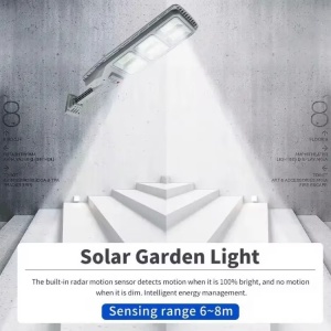 Lampa solara cu telecomanda, suport si senzor de miscare, Putere 100/150/200W - Img 10