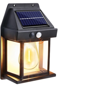 Lampa solara de perete cu senzor de miscare si 3 moduri de iluminare, Protectie IP65, Lumina alb cald