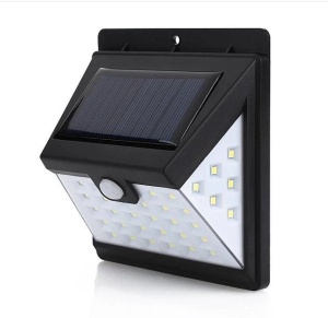 Lampa solara SMART 40 LED cu senzor de lumina si miscare, cu lumina din 3 directii - Img 1