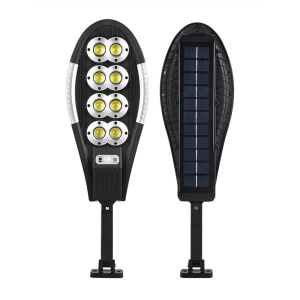 Lampa solara stradala cu telecomanda, Jortan, 400W, 200 LED, 8 COB, IP65, senzor miscare, 6500k, 1000lm, 52.5x17x33cm, negru - Img 4