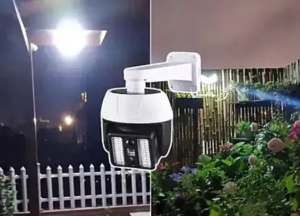 Lampa solara tip camera HW51182 66 SMD LED cu senzor si telecomanda - Img 2