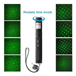 Lanterna cu laser, pointer verde puternic, cu acumulator Li-ion 8800mAh si incarcator, bate pana la 16 km, negru - Img 6