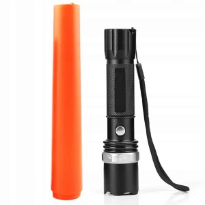 Lanterna LED 2 in 1, carcasa metalica si tub de semalizare - Img 3