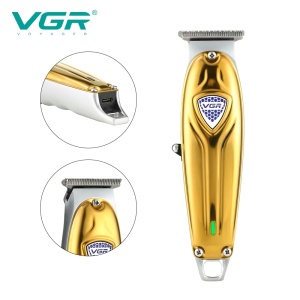 Masina de tuns fara fir, VGR V-188, USB, 3 distantiere, autonomie 240min, carcasa metalica, 15.6x4.6cm, auriu - Img 3
