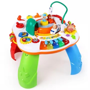 Masuta de activitati pentru copii 10 luni+, cu sunete, zeci de activitati, 44x38x47 cm, multicolor - Img 1