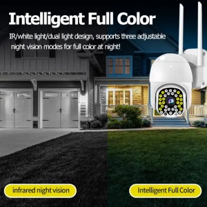 Mini camera de supraveghere CCTV IP PTZ WiFi de 2.5, IP66, wireless, infrared, rotatie 355°, alba - Img 4