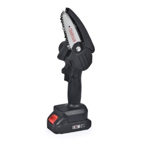 Mini Fierastrau Electric Fara Fir, cu Lant si Lama de 6", 1 Acumulator de 24V 4500mAh, 550W, si Trusa, Negru - Img 2