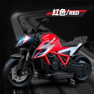 Motocicleta electrica pentru copii 3 ani+, Motor 50W, Baterie 12V7AH, cu roti ajutatoare, lumini si muzica - Img 4