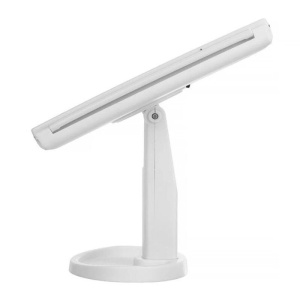 Oglinda cosmetica cu LED pentru make-up, zoom 2X si 3X, lumina reglabila, buton touch, USB, alb - Img 4