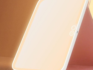 Oglinda cosmetica iluminata LED pentru machiaj cu carcasa tip suport vertical - Img 12