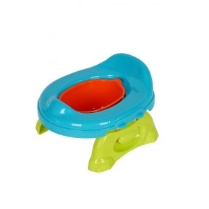 Olita pliabila si portabila cu reductor WC, 2 in 1, plastic, 25x27.5x17 cm, multicolor - Img 2