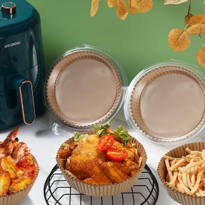 Pachet cu 50 buc. de hartie de copt pentru air fryer, cuptor sau tigaie, rezistenta la apa si ulei - Img 6