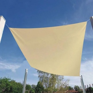 Panza de umbrire, Dimensiune 3x3m, Franghii de montaj si husa de transport, Culoare Bej - Img 2