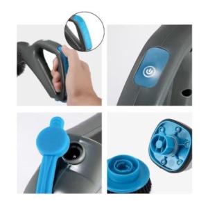 Perie electrica cu cap rotativ, fara fir, vine cu 3 perii si 1 laveta din microfibra, gri - Img 4