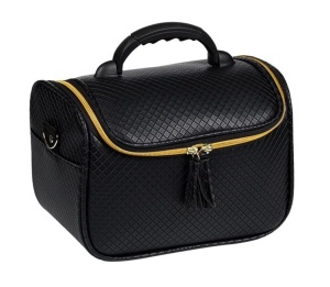 Portfard cu oglinda, PU, 29x21x18cm, negru - Img 1