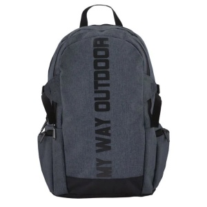 Rucsac sport, mesaj „My way outdoor”, 32x15x44cm, negru-gri - Img 1