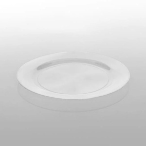 Set 15 farfurii din plastic, Reutilizabile, Diametru 26cm, Transparente - Img 2