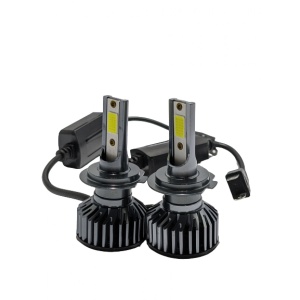 Set 2 becuri auto LED H7, 100W, COB, lumina alba-rece, 12000 lumeni, 12V - Img 1