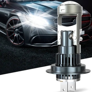 Set 2 becuri auto LED H7 cu lupa si ventilator, CANBUS fara eroare in bord, Putere 150W, Lumina alb-rece 6500K - Img 7