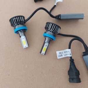 Set 2 becuri LED H11, 100W, COB, 6000K, 12000LM, lumina alb-rece - Img 5