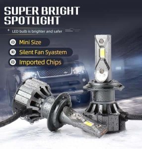 Set 2 becuri LED H7 model V20, putere 120W, Canbus, 12000Lm, 6000K, IP67 - Img 2
