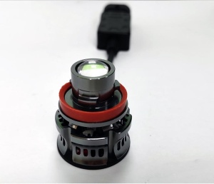 Set 2 becuri V6 auto, laser LED H11, 100W, 6000k, lumina alb-rece si flux luminos 5200 lumeni - Img 5