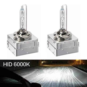 Set 2 becuri xenon D3S 35W, lumina alb-rece, 6000K, 3200LM, flansa metal - Img 2