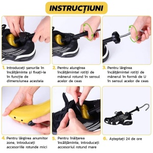 Set 2 Sanuri Pentru Largit si Alungit Pantofi, Welora®, Universal/Pentru Toate Tipurile de Pantofi, Unisex, Calitate Premium, Material Plastic + Cupru Metalic, Marimea 38-42 - Img 6