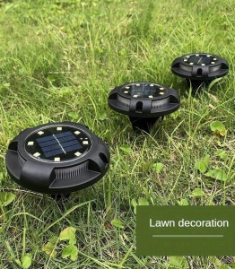 Set 4 x Lampi solare decorative pentru gradina, alee, gazon, piscina sau terasa, negru - Img 3