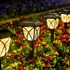 Set 6 lampi solare decorative de gradina tip felinar, Iluminare ambientala, Rezistente la exterior - Img 6